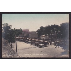 25 DE MAYO ESTACION DE FERROCARRIL ANTIGUA TARJETA POSTAL A COLOR RARA
